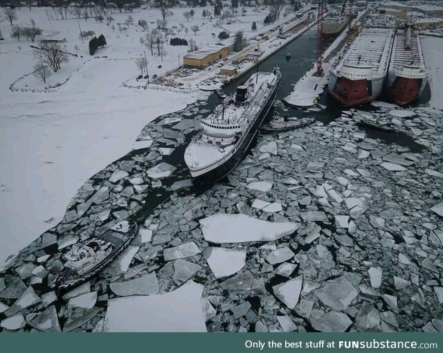 SS Badger's refit is done and she's back in the waters of Lake Michigan. Here's to