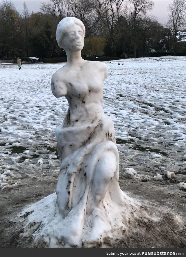 Snow masterpiece in Sheffield UK