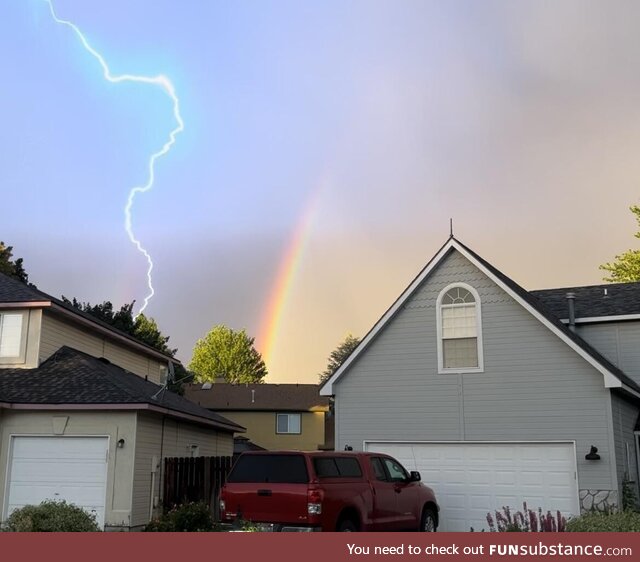 During a storm in Boise, Idaho last night