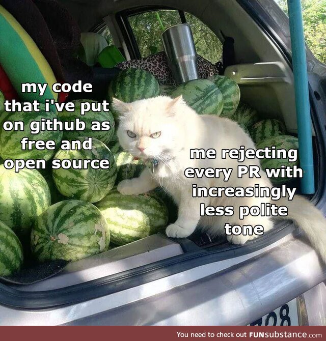 When people assume open source also means open to contribution