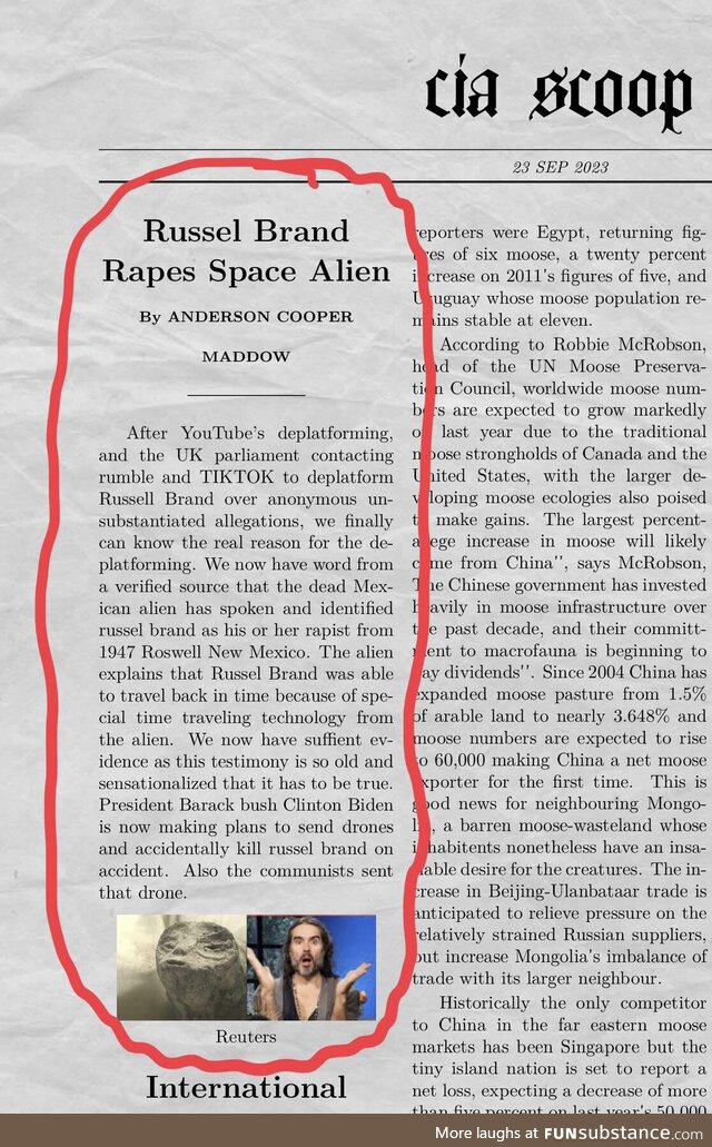 Russel brand. Raped. The. Alien