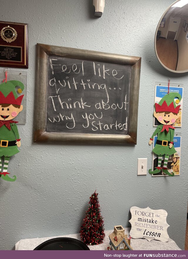Probably not the best quote to have at a methadone clinic
