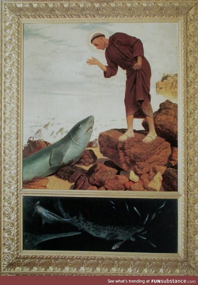 In the original ending for Jaws, the shark repents and confesses his sins to St Anthony