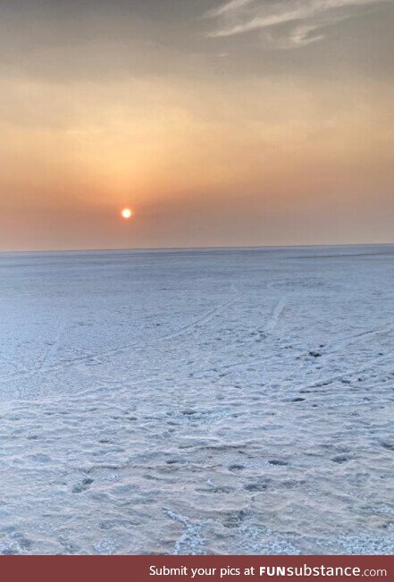 Beautiful evening at kutch, india worlds largest Salt desert . More at- worldononesub