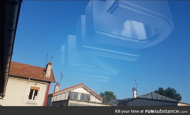 Due to less air pollution we now can actually see the Universal logo in the sky