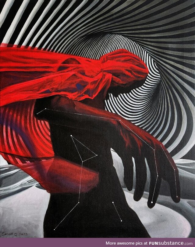 Other worlds pt. XXV, Oil on canvas 34 x 28" done in 2023