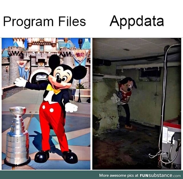 Program files VS Appdata