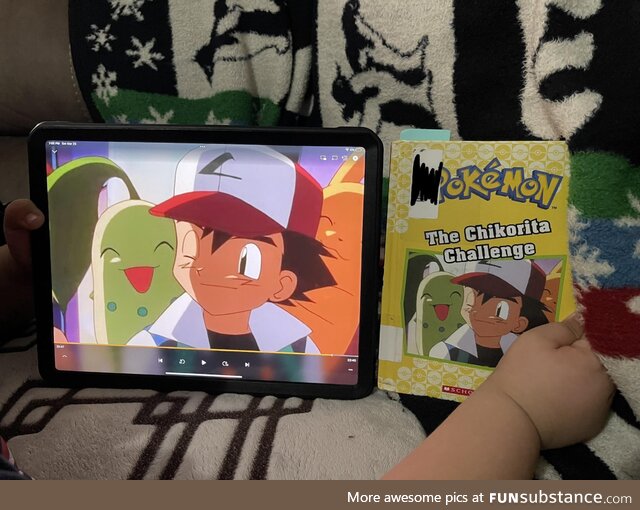 Son was watching Pokémon on his iPad when he found a scene used on one of his library