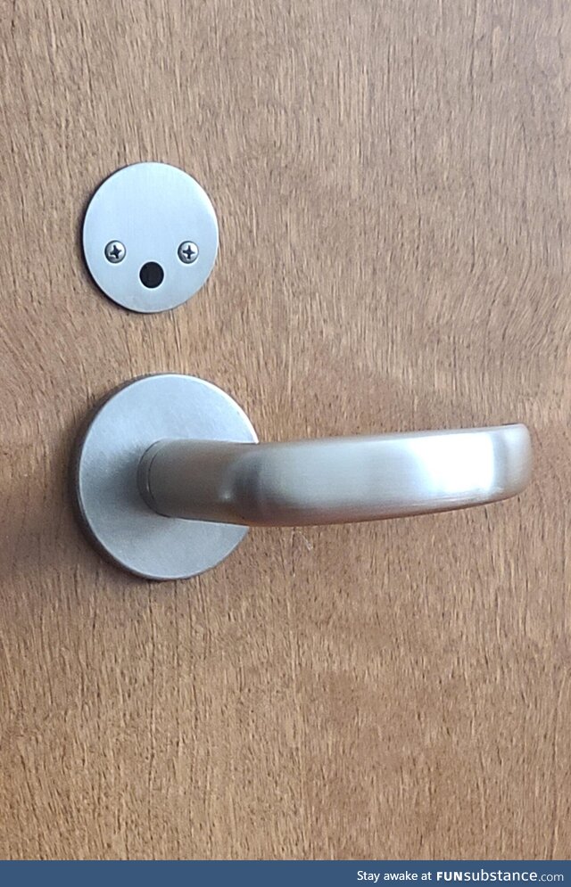 5th day in the hospital. Just noticed this on the bathroom door