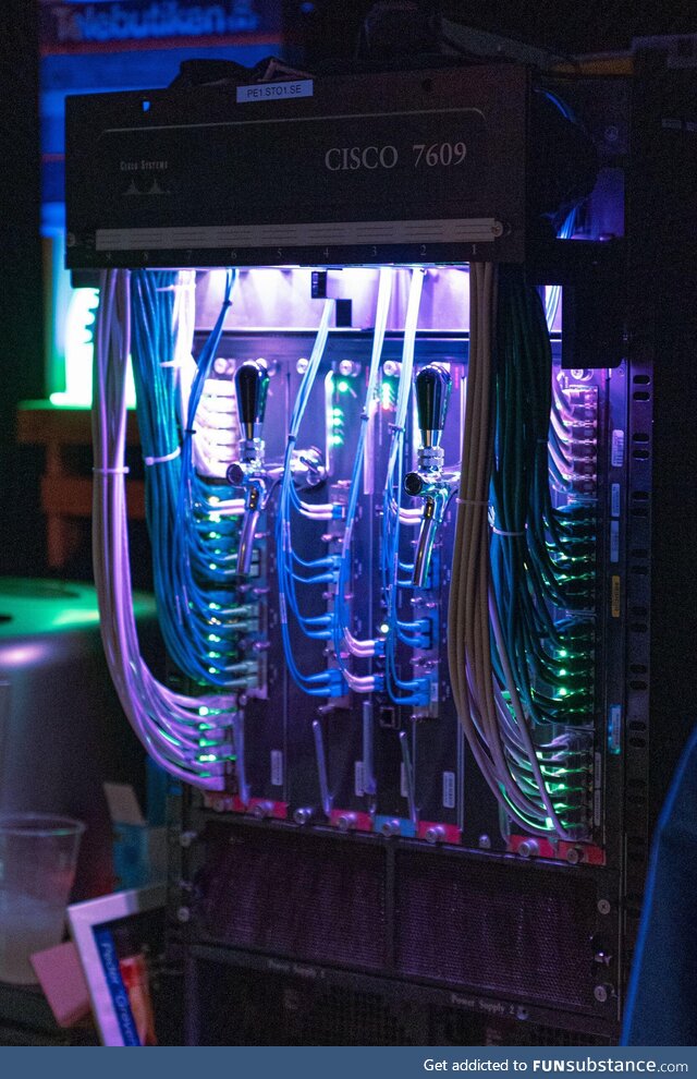 Cisco 7609 converted into beer tap