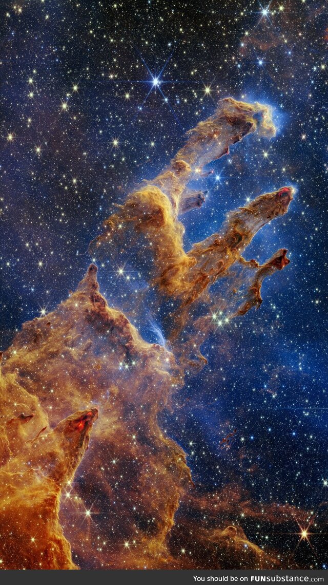 Pillars of Creation captured by James Webb