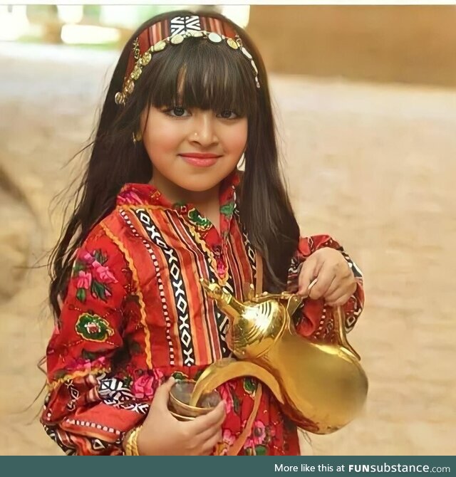 Traditional Bedouin dress somewhere in East Sudan, Africa