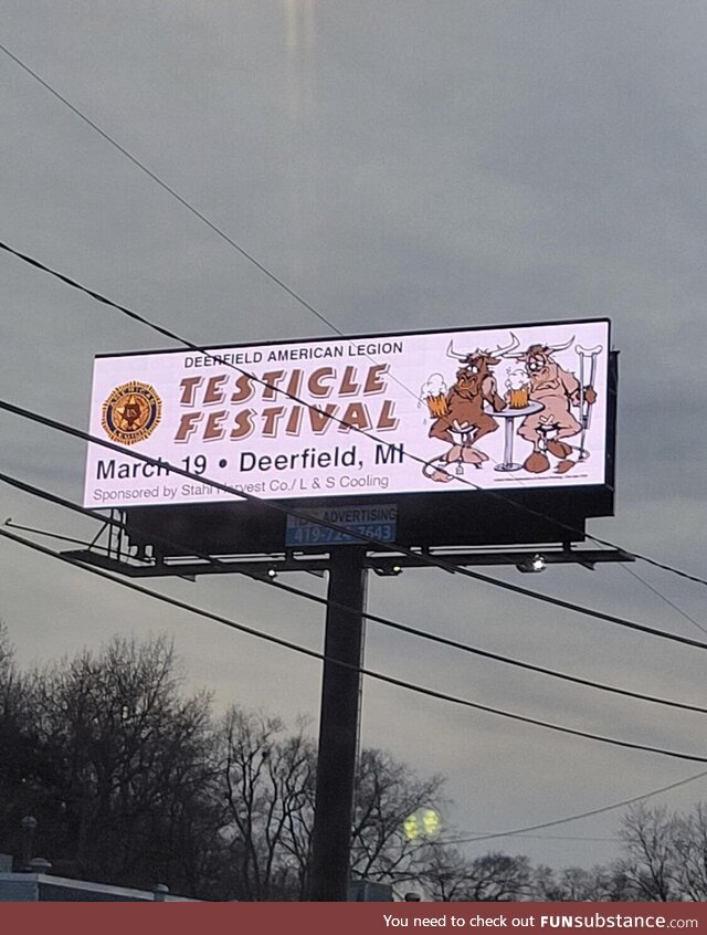 Yes it’s real, the testicle festival in Deerfield Michigan! [OC]