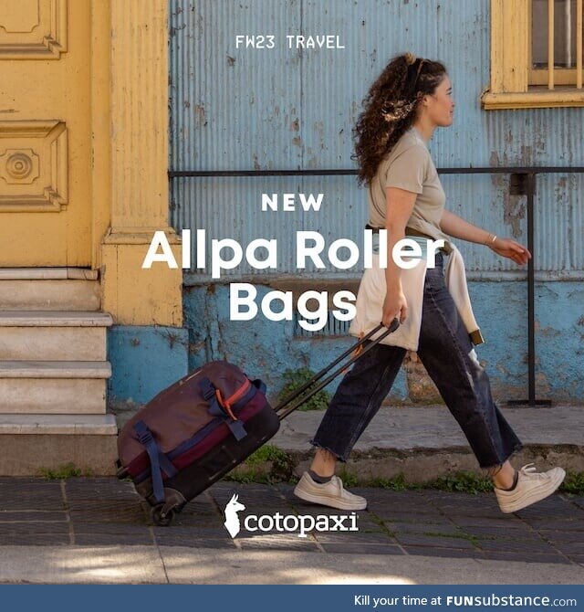 Go further with the Allpa Roller Bags, available in 2 sizes and up for any adventure
