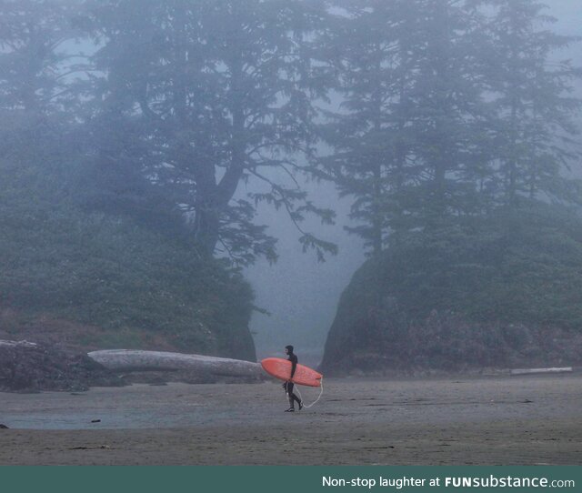 Canadian west coast surfer