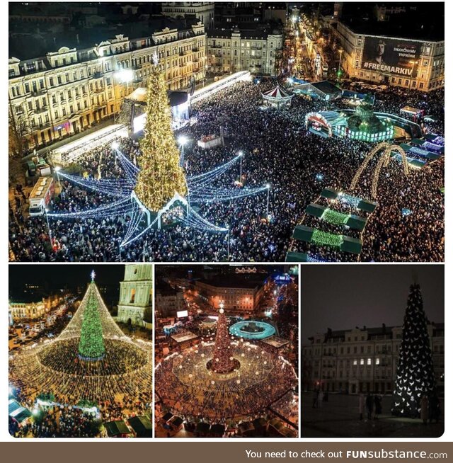 Kyiv new years trees - 2019 2020 2021 2022
