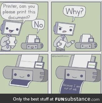 thePrinterIsOutOfInk