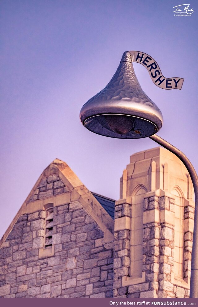 The Hershey’s Kiss streetlights in Hershey, PA turn 60 this year