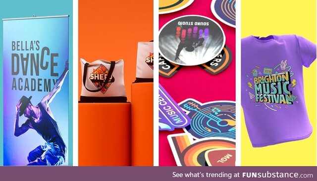 With practically unlimited products from VistaPrint, blast your brand, logo and design