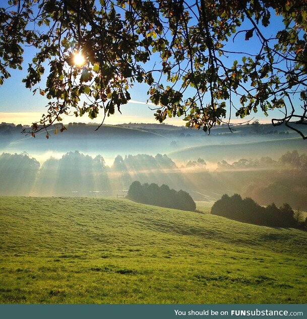 Misty sunrise