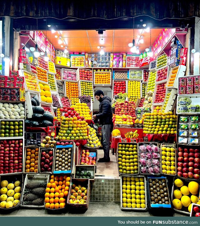 A fruit shop in Kashmir