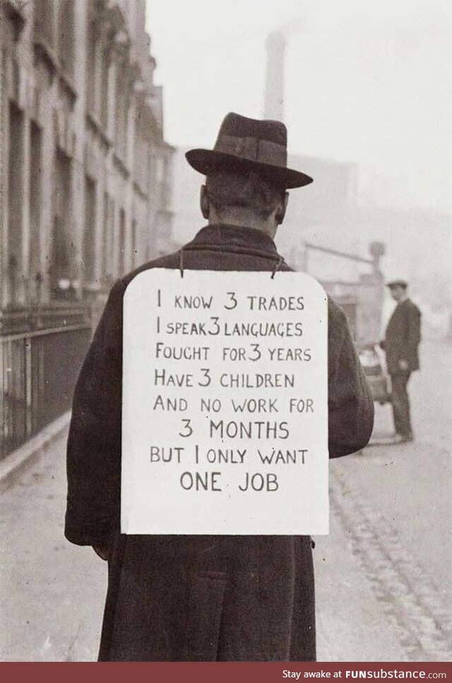 Job hunting c.1930s