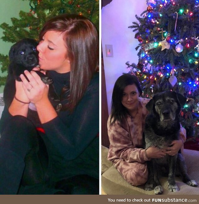 Our 1st Christmas together and our 14th Christmas together!