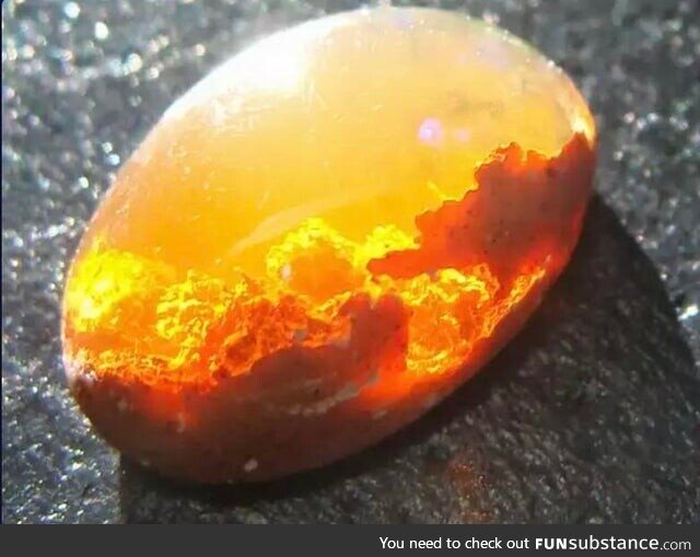 The Fire Opal looks like someone put the sunset in a stone