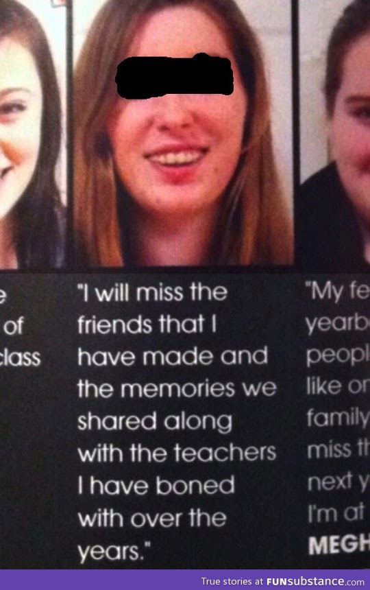 Great high school yearbook typo