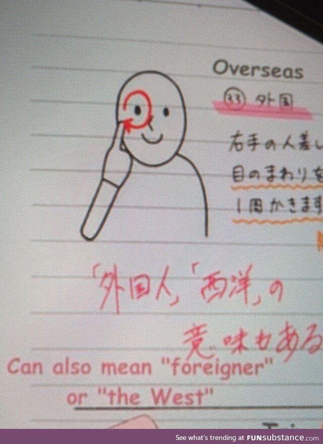 The Japanese sign language for Foreigner is literally 'Round Eyes'!