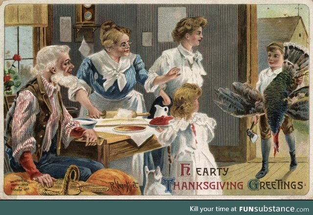 A Thanksgiving postcard from 1909