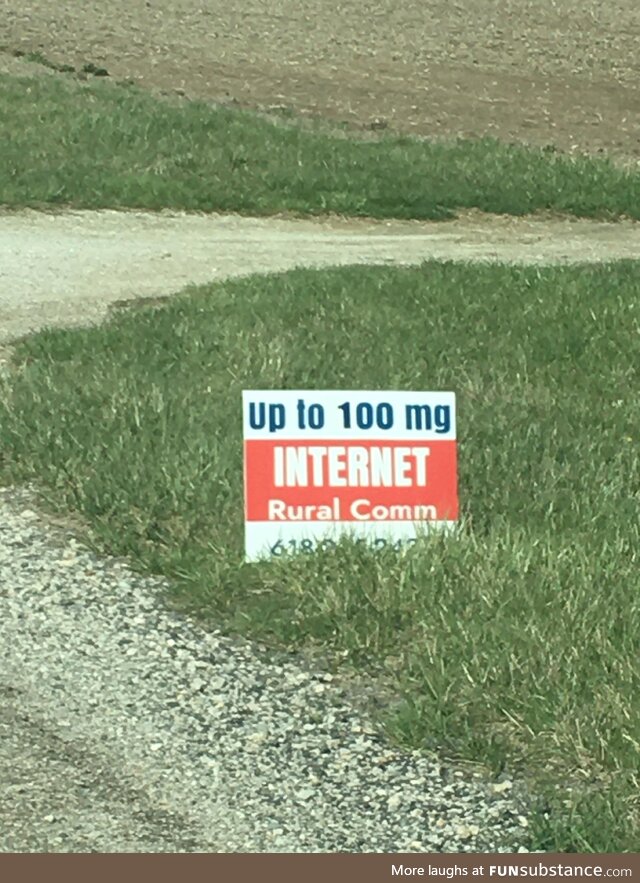 Rural Illinois 100mg internet service