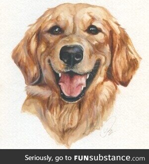 Painted this golden in watercolor
