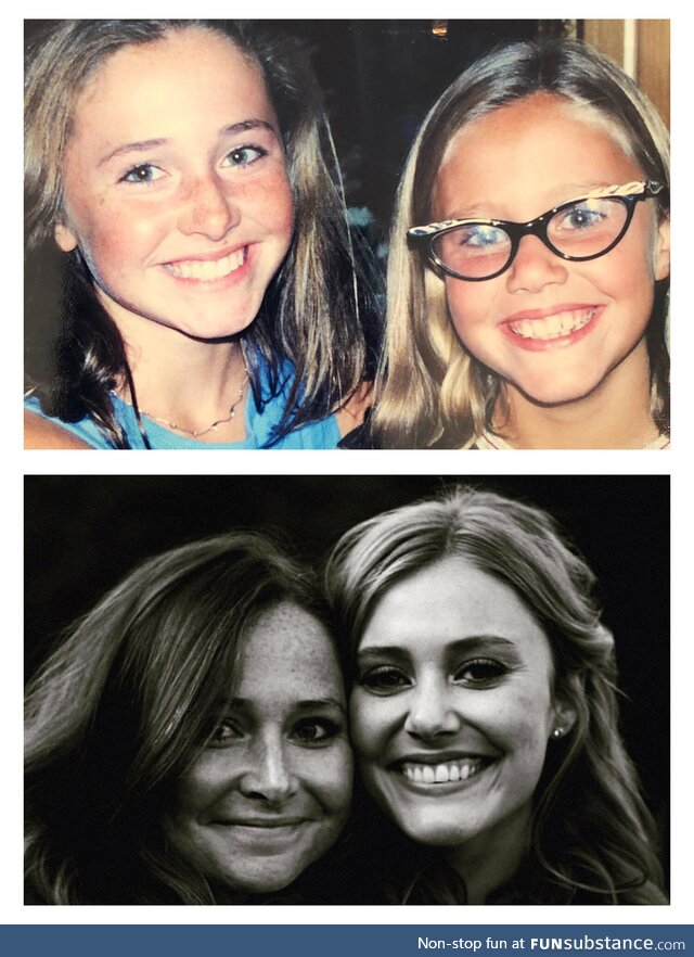 Going through old childhood pictures. My sister and I, ~20 years later!