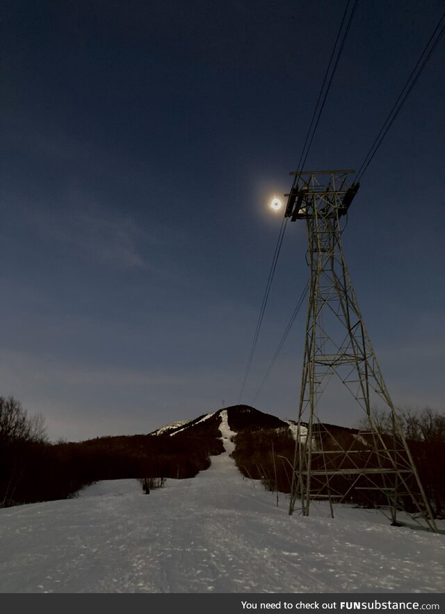 The total eclipse at Jay Peak in Northern Vermont