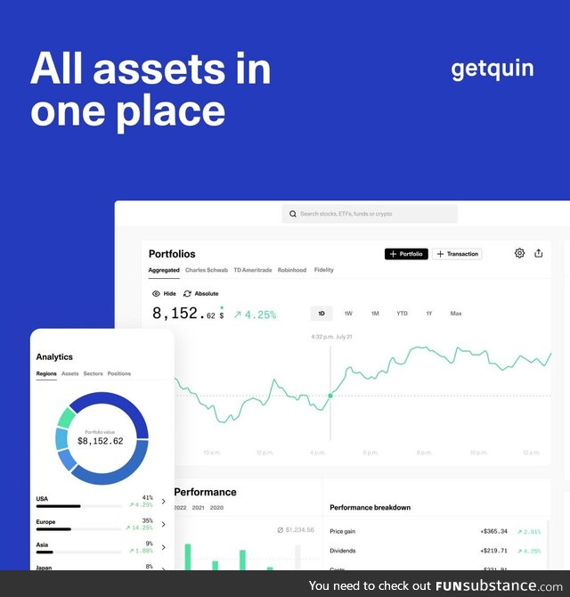 Get an overview of all your investments on all devices in real-time. Sign up for free