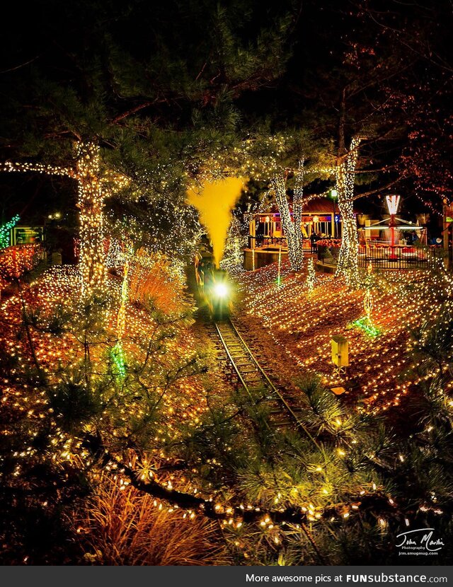 Took this picture of the train at Hersheypark, and it kinda looks like something out of a