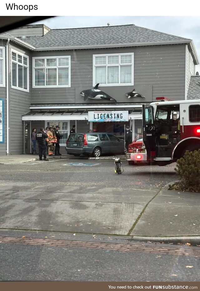 My town is full of old people, a building gets ran into almost quarterly.