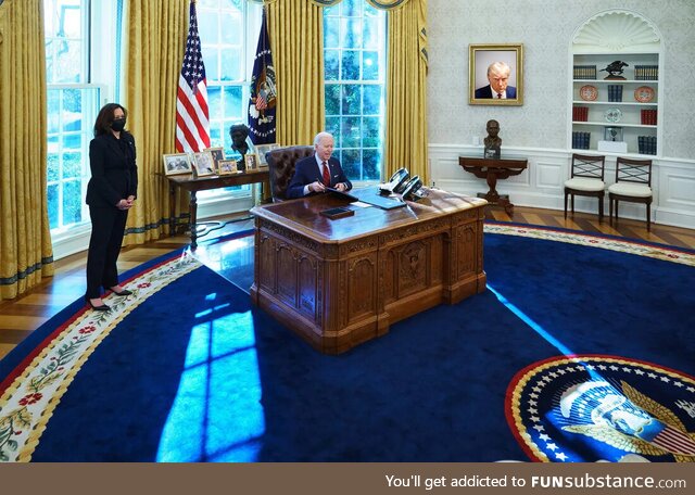 Meanwhile, in the oval office