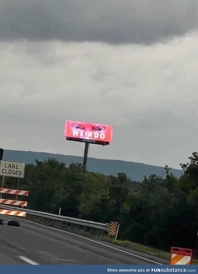Weirdo billboard spotted in Pennsylvania