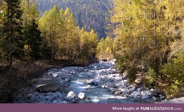 Outflow River of the Argentiere Glacier