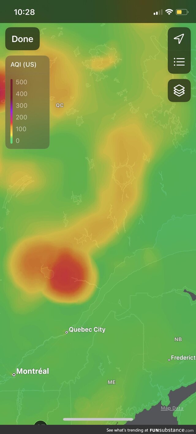 Air quality map feelin frisky