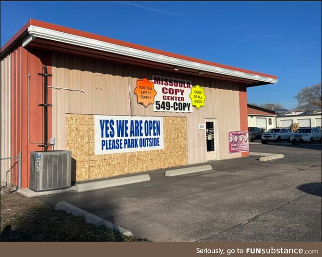 Montana business re-opens after car crashes into the side of their building