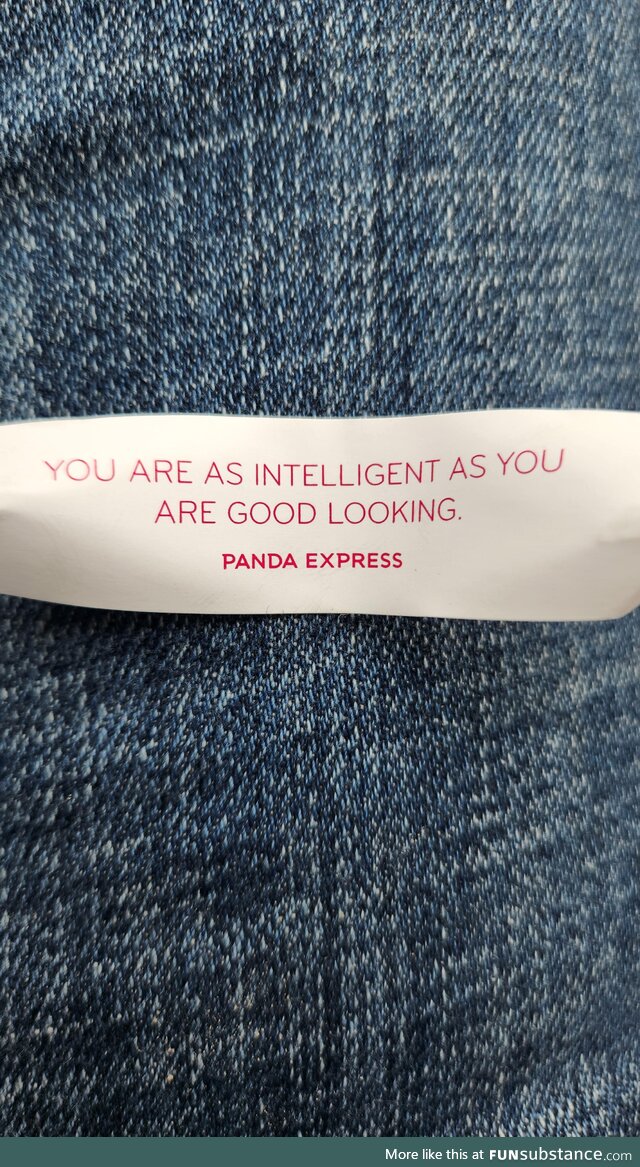 Wasn't expecting to get insulted by lunch today