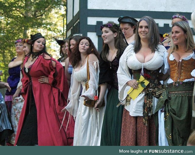 Ren faire cleavage contest