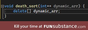 fastestSortingAlgorithmWithComplexityO1