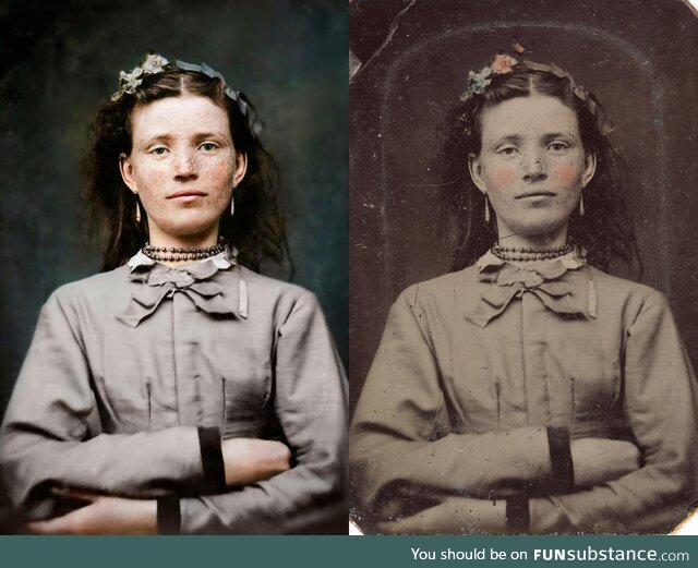 Portrait of a young woman. Vestland, Norway. 1880