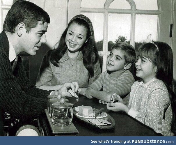 Young George Clooney with his family, 1968