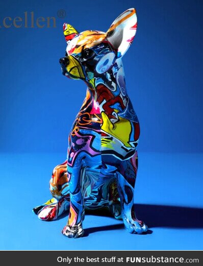 Get your doggo a sculpture. Artistic Whimsy: Personalized Chihuahua Dog Statue,