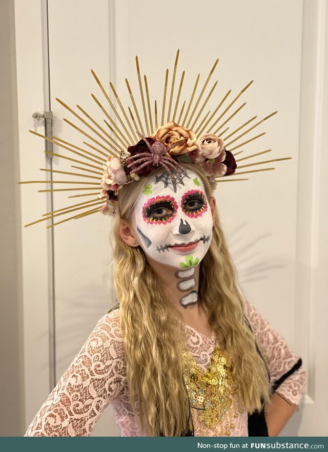 Did my daughters make-up… turned out pretty good…